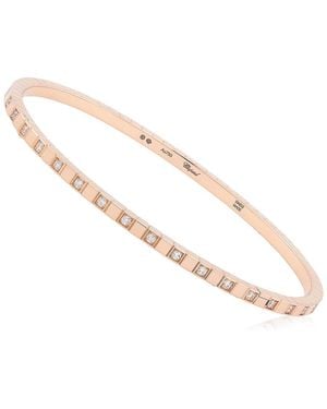 Chopard 18K Rose Ice Cube Diamonds Bangle - Metallic