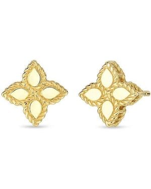 Roberto Coin 18k Yellow Gold Princess Flower Stud Earrings - Metallic