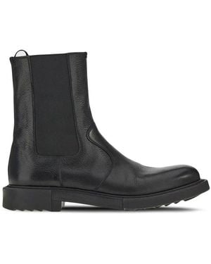 Ferragamo Loreno Chelsea Almond-Toe Boots - Black