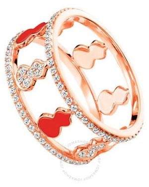 Qeelin Wulu 18K Rose Diamond Ring - Pink