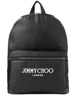 Jimmy Choo Wilmer Logo Adjustable Strap Backpack - Black