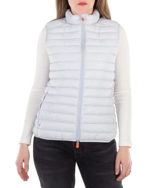 Save The Duck Quilted Charlotte Puffer Vest, Brand Size 2 - Blue