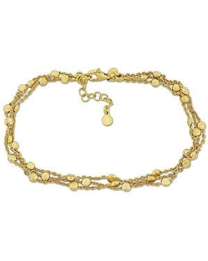 Amour Multi-Strand Anklet With Lobster Clasp - Metallic