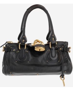 Chloé Chlo Paddington Leather Bag - Black