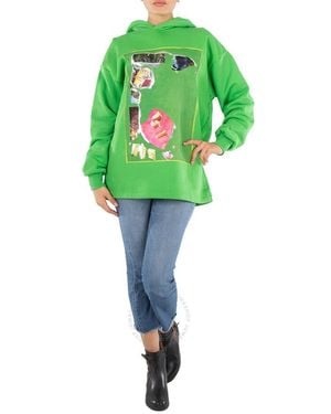 Acne Studios Digital Print Hooded Sweatshirt - Green