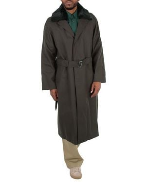 Burberry Lambeth Long Overcoat, Brand Size 44 (Us - Brown