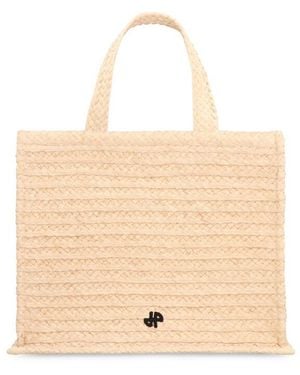 Patou Jp Raffia Tote Bag - Natural