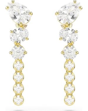 Swarovski Mesmera Drop Earrings, Mixed Cuts, 18K Finish - Metallic