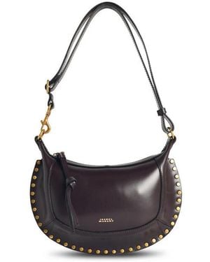 Isabel Marant Oskan Moon Chocolate Leather Bag - Black