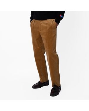 Bally Corduroy Cotton Tailored Trousers - Brown