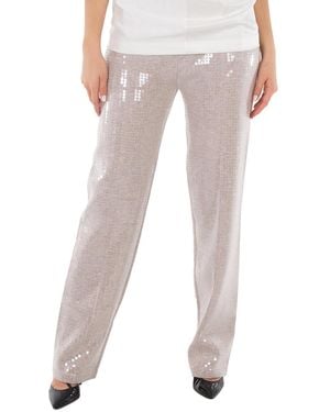 Burberry Sequins Embellished Carina Cashmere Trousers - Grey