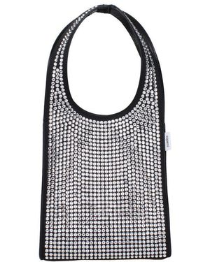 Coperni Rhinestone-Embellished Shoulder Bag - Black