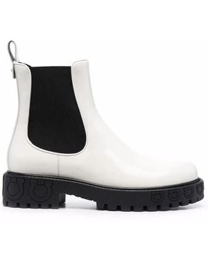 Ferragamo Leather Ankle Boots - Black