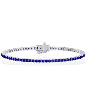 Brilliant Diamond 3 Carat Lab Created Sapphire Tennis Bracelet - White