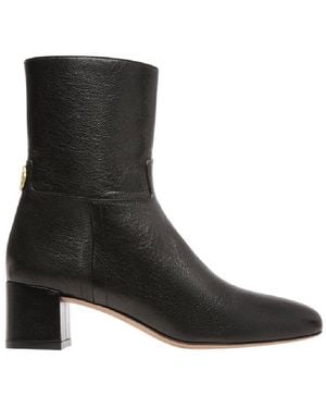 Bally Daily Emblem Otavine Leather Boots, Brand Size 37 Us - Black