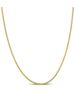 Amour 1Mm Diamond Cut Flat Curb Link Chain Necklace - Metallic