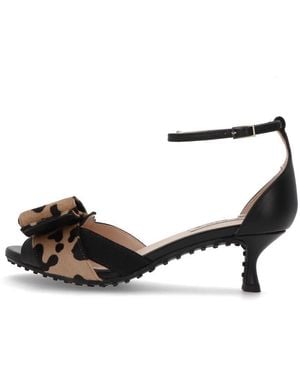 Tod's Tod's Leather Heeled Sandals - Black
