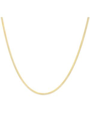 Haus of Brilliance Solid 14K 2.8Mm Imperial Herringbone Chain Necklace - Metallic