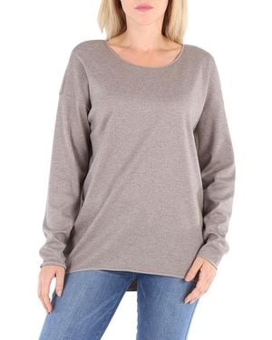 Wolford Ladies Dove Fine Wool-Jersey Loose Fit Pullover - Grey