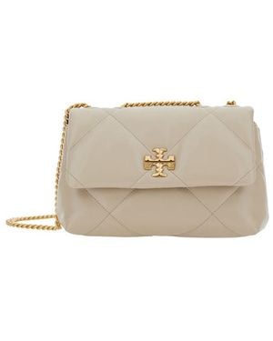 Tory Burch Leather Shoulder Bag - Natural