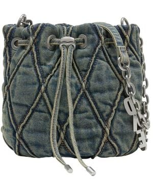 DIESEL Shoulder Bag Charm-D Bucket S - Green