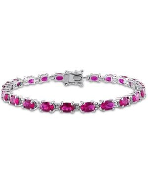Amour 16 1/2 Ct Tgw Created Ruby Bracelet - Purple