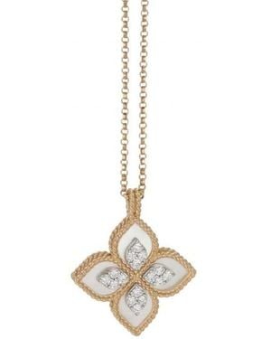 Roberto Coin Princess Flower Mop & Diamond Pendant - Metallic