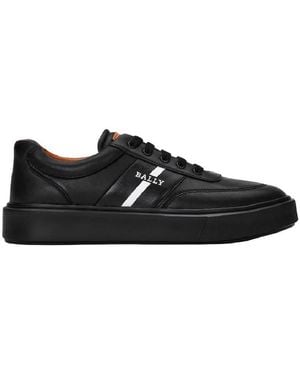 Bally Coby Leather Low-Top Trainers, Brand Size 39 Us - Black