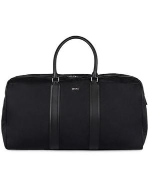 ZEGNA Holdall Nylon Travel Bag - Black