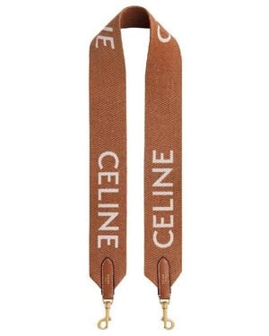 Celine Jacquard Long Bag Strap - Brown