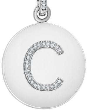 DiamondMuse Diamond Muse 0.10 Cttw Initial Letter Diamond Necklace For Girls, And - Metallic