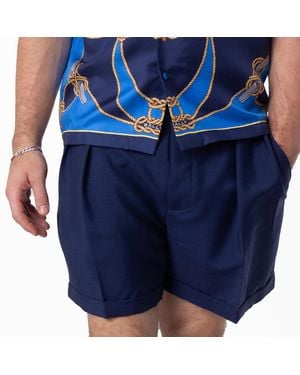 Bally Marine Wool Bermuda Shorts - Blue