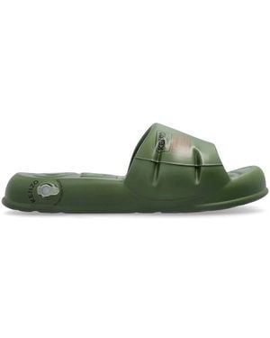 KENZO Logo Embossed Splash Mules, Brand Size 42 Us - Green