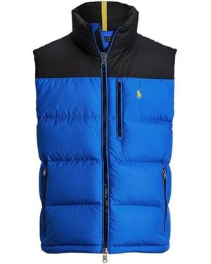 Polo Ralph Lauren Gorham Color-Blocked Down Vest - Blue
