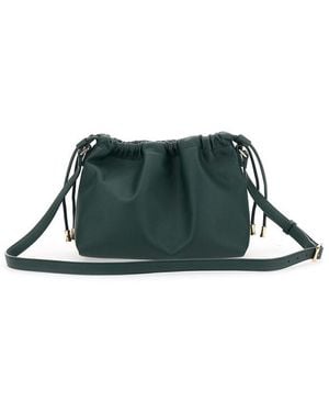 A.P.C. Ninon Mini Crossbody Bag With Drawstring Closure And Embossed Logo Lettering On The Front - Green