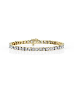 Brilliant Diamond 3 Cttw Round Lab Grown Diamond Tennis Bracelet - Metallic