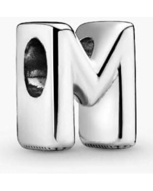 PANDORA Letter M Charm - White