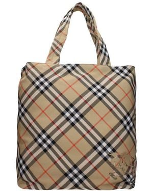Burberry Fabric Shoulder Bag - Brown