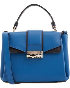 BVLGARI Serpenti Viper Top Handle Bag - Blue