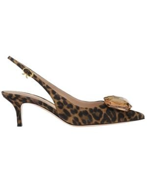 Gianvito Rossi Jaipur 55 Leopard Print Pumps, Brand Size 38 Us - Brown