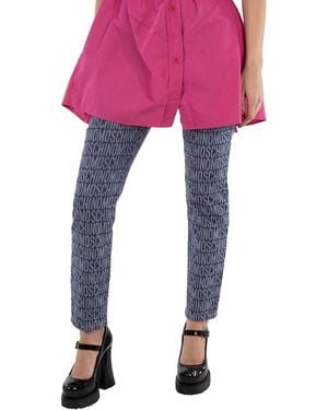 Moschino Monogram Print Jeans - Pink