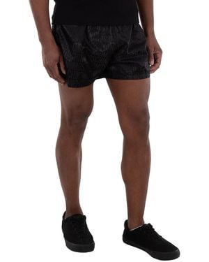 Moschino Monogram Jacquard Logo Shorts, Brand Size 46 (Us - Black