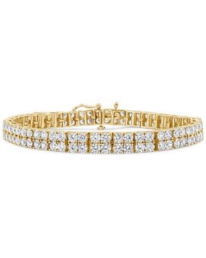 Haus of Brilliance 14K 10.0 Cttw Diamond 2 Row Tennis Bracelet (L-M Colour, I2-I3 Clarity) - Metallic