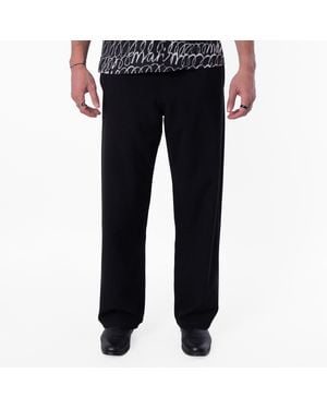 Marni Signature Logo Detail Wide Leg Trouser, Brand Size 48 (Waist - Black