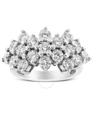 Haus of Brilliance 14K 4.0 Cttw Diamond Multi Row Scatter Band Ring (I-J Color, I1-I2 Clarity) - White