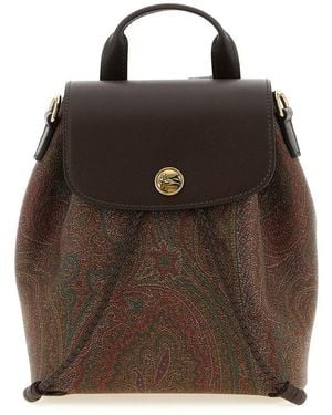 Etro Arnica Paisley Jacquard Backpack - Brown