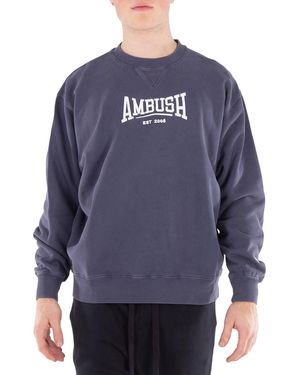 Ambush Graphic Organic-Cotton Sweatshirt - Blue