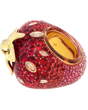Swarovski Idyllia Strawberry Motif Ring - Red
