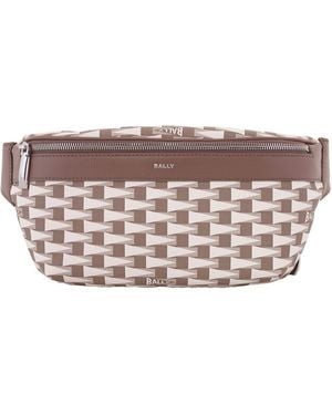 Bally Geometric Pattern Leather Belt Bag - Brown