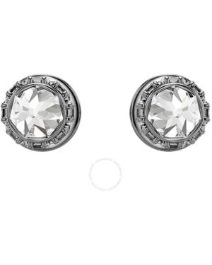 Swarovski Sublima Ruthenium Plated Spike Stud Earrings - Metallic